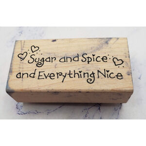 Sugar and Spice Small Hearts Heather Stamps E183HK Wood Mounted Rubber Stamp